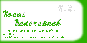 noemi maderspach business card
